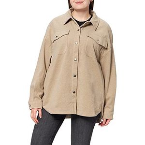 Urban Classics Overshirt-jack voor dames, eenkleurig, met twee borstzakken en jaszakken, maat XS tot 5XL, Lichtmeter, M