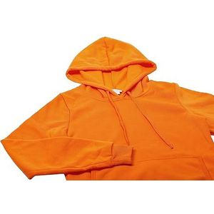 Ucy Modieuze trui hoodie voor dames, polyester, oranje, maat S, oranje, S