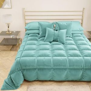 PETTI Artigiani Italiani - Dekbed van zacht en warm fluweel, 350 g/m², eenpersoonsbed, omkeerbaar, dekbed voor eenpersoonsbed: 160 x 260 cm, Tiffany, 100% Made in Italy