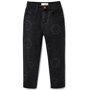 Desigual Denim Canario Jeans voor meisjes, zwart, 6 Jaar