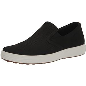 ECCO Heren Soft 7 Slip on 2.0 Sneaker, Zwart/Zwart/Leeuw, 10-10.5
