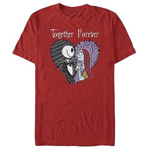 Disney Classics Nightmare Before Christmas - Together Forever Unisex Crew neck T-Shirt Red XL