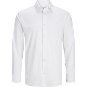 JPRBLAACTIVE Stretch Slim Shirt L/S SN, White/Fit: slim fit, XL