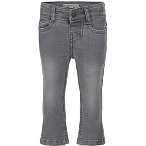 Koko Noko Meisjes uitlopende grijze jeans, Grijze Jeans, 128 cm