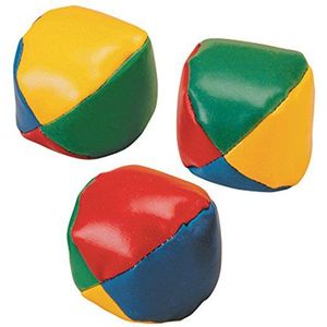 Solex jongleerballen voor kinderen en volwassenen, 65 mm (3 stuks/tube), geel/rood/groen/blauw, diameter: ca. 60 mm.