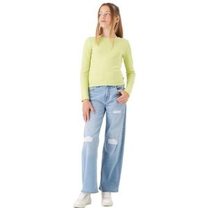 N42609_Girls T-shirt ls, wild lime, 176 cm