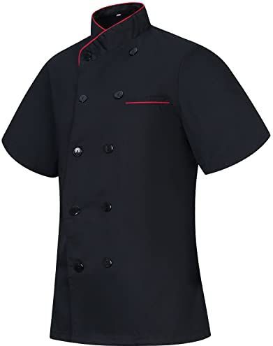 MISEMIYA - Koksjack voor dames, uniform, hospitality-uniform, Ref.8441, Koksjassen heren 8441 - zwart, 3XL