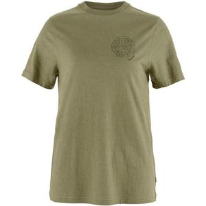 FJALLRAVEN 14600215-620 Hemp Blend out Here T-Shirt W T-Shirt Dames Groen Maat S, Groen, S