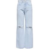 ONLY Dames Jeans, Lichtblauw gebleekte denim, 26W / 30L