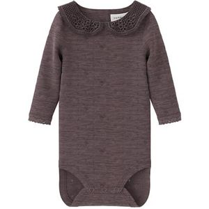Nbfwang Wool Naald Ls Body W/Collar, lila, 56 cm