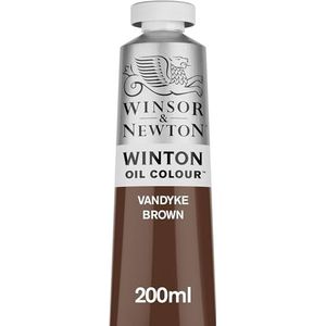 Winsor & Newton 1437676 Winton fijne olieverf van hoge kwaliteit met gelijkmatige consistentie, lichtecht, hoge dekkingskracht en rijk aan pigmenten - 200ml Tube, Vandyke Brown