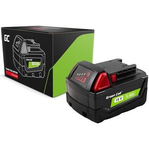 Green Cell Accu 18V 5Ah Li-Ion voor Milwaukee M18 Elektrisch Gereedschap — Krachtige, hoogefficiënte en betrouwbare vervanging voor 4932430483, biedt langdurige en stabiele stroomvoorziening