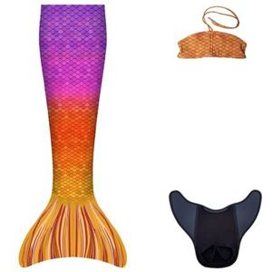 KUAKI Mermaids Zeemeerminset, voor zwemmen, model Ibiza, maat 2XS, 3 stuks, Veelkleurig.
