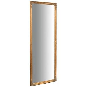 Biscottini Wandspiegel lang 140 x 4,5 x 50 cm, vloerspiegel en wandspiegel van hout, spiegel voor slaapkamer en woonkamer, lange wandspiegel, slaapkamerspiegel