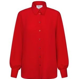 Seidensticker Dames Regular Fit lange mouw blouse, rood, 46, rood, 46