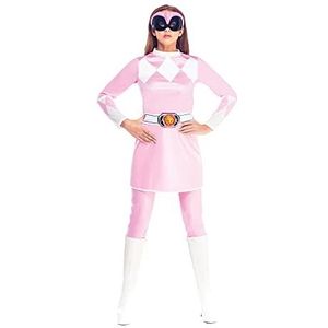 Rubie's Officieel Power Ranger kostuum voor dames, superhelden-rangers, maat XS, roze