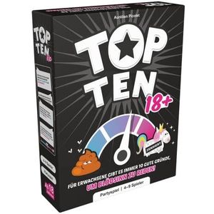 Cocktail Games Top Ten 18+ | Partyspel | Kaartspel | 4-9 spelers | Vanaf 18+ jaar | 30 minuten | Duits