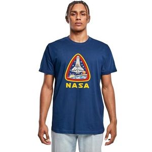 Merchcode Heren T-shirt NASA - Lift Off T-shirt, regular fit, 100% katoen, marineblauw (light navy), M