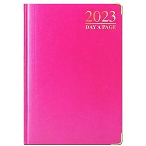 Premium 2023 A4 Roze Dagboek Dag Een Pagina FSC-Gecertificeerd 80GSM Papier Vergulde Randen 30cmx21cm