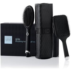 GHD - Glide Gift Set - Warmteborstel (Zwart) - Iced Luxe collectie - Professional Advanced smoothing hot brush - Zonder Extreme Hitte - Alle Haartypes - Inclusief ghd borstel en een opbergetui.