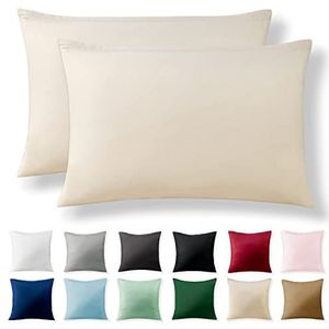 Alreya - Renforcé - Kussenslopen - Beige - Set van 2 - 50 x 75 cm - 100% Katoen