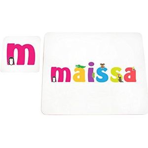 Little helper deken met Coaster illustratieve stijl bont met de naam meisjesnaam Maissa