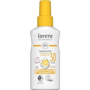 lavera Zonlotion Sensitiv SPF 30 - minerale directe bescherming - zonder witelen - waterdicht - veganistisch - natuurlijke cosmetica - 100 ml