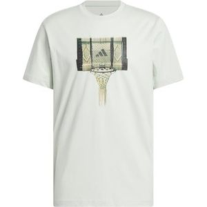 adidas Heren Basketball Gallery Graphic T-Shirt, linen green, L