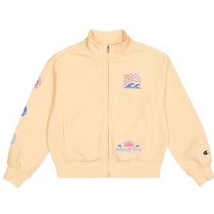 Champion Legacy Girl Graphic Full Zip Sweatshirt voor meisjes, Roze (Ps196), 7-8 Jaar