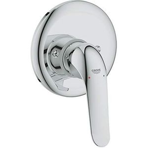 Grohe kant-en-klare montage-set Euroeco speciaal voor UP-badkuip-accu Rapido E, verchroomd UP-douche-accu.