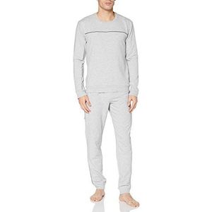 Schiesser Lange pyjamaset voor heren en lounge, grijs gemêleerd, 54