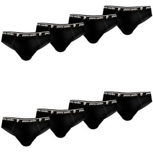 Pierre Cardin Herenslip, 100% katoen, herenondergoed, hypoallergeen, ondersteuning zonder comprimeren (8 stuks), maat L, zwart, D, L