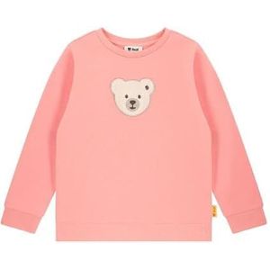 Steiff Sweatshirt EU maat 92 Peach Blossom, sweatshirt met lange mouwen voor kinderen, pullover met lange mouwen, babybovendeel, ideaal basic shirt, comfortabel en zacht, wasmachinebestendig, peach