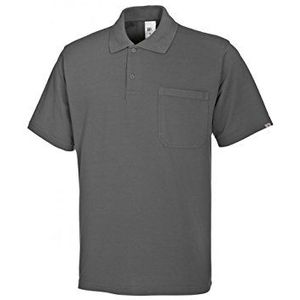 BP 1612-181 poloshirt van duurzaam gemengd weefsel donkergrijs, maat M