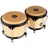 Meinl Percussion Bongos Headliner Wood (HB100NT) 2 handdrums van 6,75 en 8 inch, incl. stemsleutel, Siam eiken, natuur