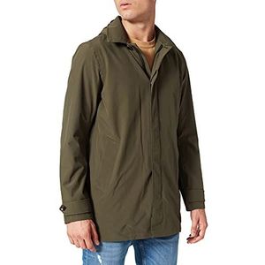 Scotch & Soda Heren Waterproof Taped-Seam Trench Parka in gerecycled polyester trenchcoat, Jungle 0555, L