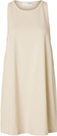 SELECTED Jurk 'SLFEssential'  sand