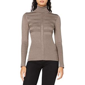Morgan 202-Mentosa Coltrui met lange mouwen Lurex Mentosa Wit TXS dames, Beige (Taupe), XS