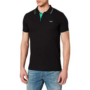 Trigema Poloshirt voor heren, zwart, XL