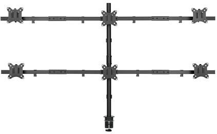 Equip 650160 17""-32"" beweegbare tafelhouder voor 6 monitoren