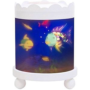Trousselier - Regenboogvis - nachtlampje - magische carrousel - ideaal geboortegeschenk - kleur hout wit - geanimeerde afbeeldingen - rustgevend licht - 12 V 10 W gloeilamp inclusief - EU-stekker