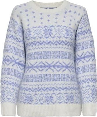 Onlxmas Nordic Ls O-Neck KNT, cloud dancer, M