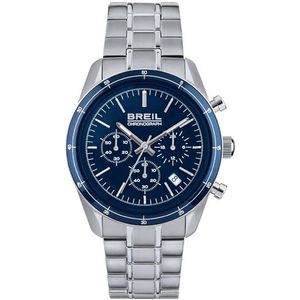 Breil RELEASE Collectie horloge eenkleurige wijzerplaat chronograaf kwarts en stalen armband voor heren, staalblauw, Taille unique, Armband