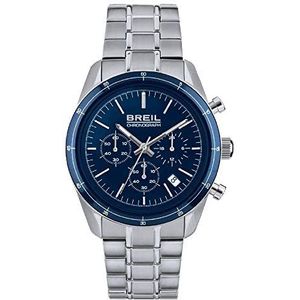 Breil RELEASE Collectie horloge eenkleurige wijzerplaat chronograaf kwarts en stalen armband voor heren, staalblauw, Taille unique, Armband