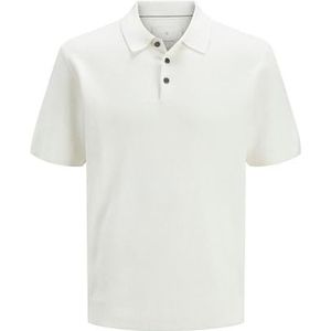 Jprcccooper Knit Polo Ss Pls, cloud dancer, 6XL