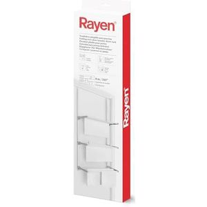 Rayen | Opvouwbaar wasrek voor deuren en muren | XXL stangen | 8 m droogoppervlak | multifunctioneel | wit en grijs | 62,5 x 32,7 x 124 cm