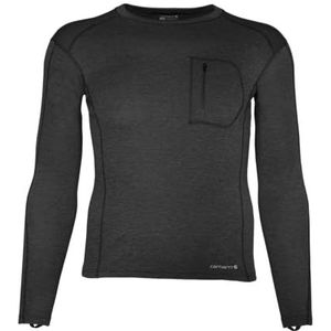 Carhartt Men's MBL119 Base Force® Heavyweight Base Layer Poly-Wool Crew - Large Regular - Black Heather