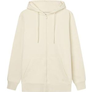 Springfield Basic sweatshirt met capuchon Zip Up L/S, wit, S