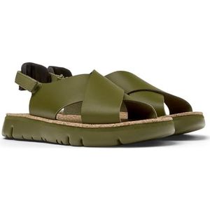 Camper - Oruga K200157 Sandalen - Middengroen - Bovenmateriaal: Rundleer en Gerecycled PET