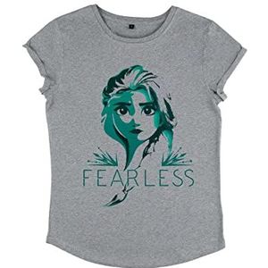 Disney Frozen 2 - Elsa so Fearless Women's Rolled-sleeve Melange grey L